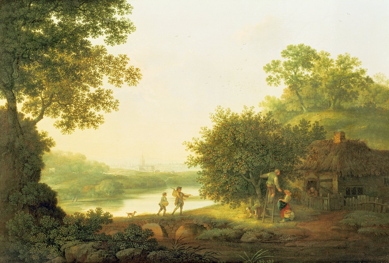 Applepickers, u chaty v zalesněné krajině s Chichesterem dál od George Smith