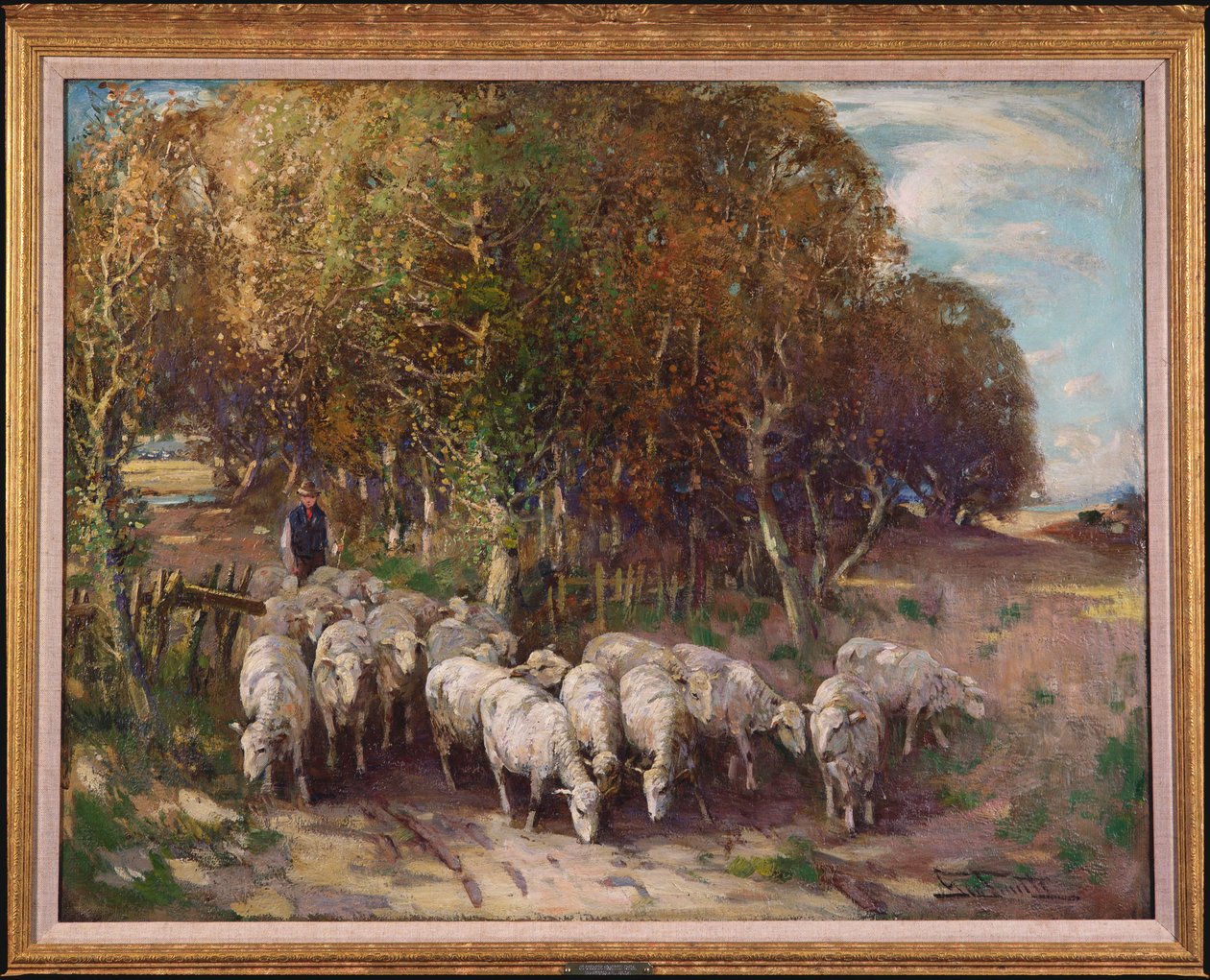 Driving the Flock (olej na plátně) od George Smith