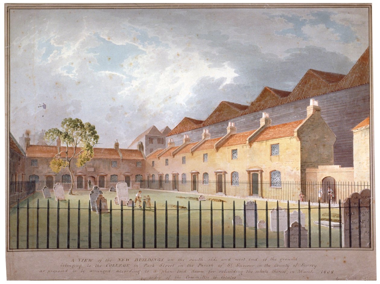 Pohled na budovy v Park Street, Southwark, Londýn, 1808 od George Smith