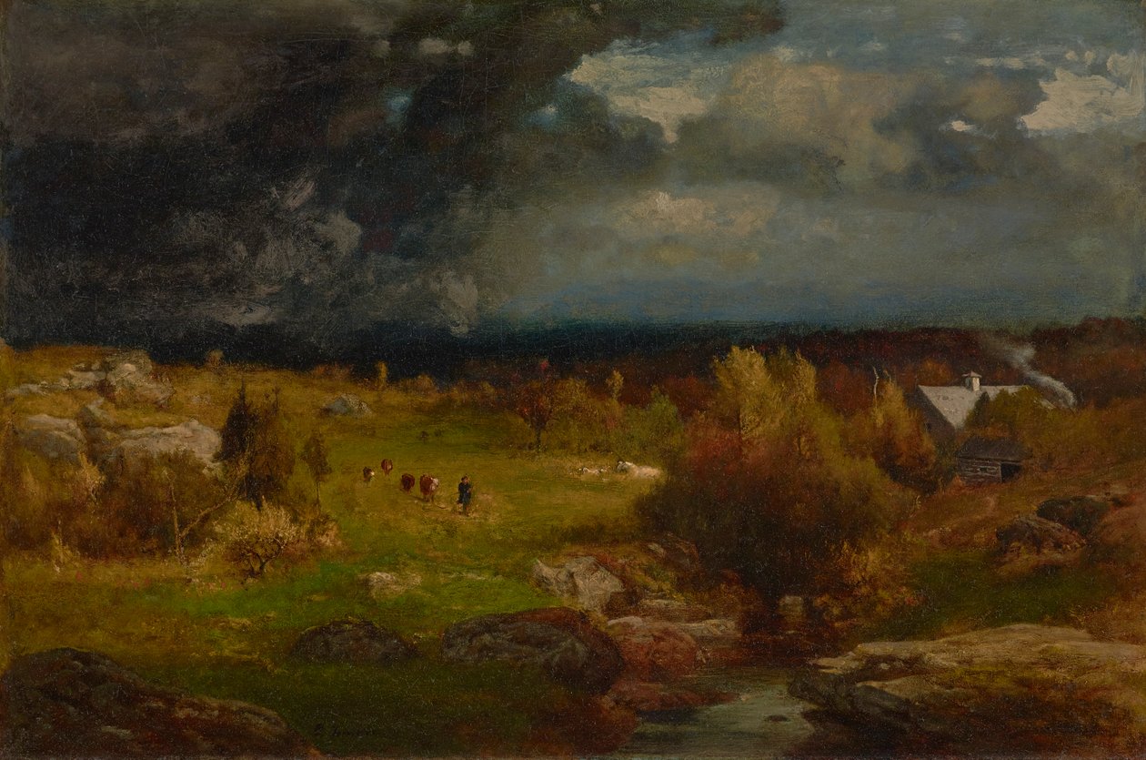 Odklízení 1875 (olej na plátně) od George Snr. Inness