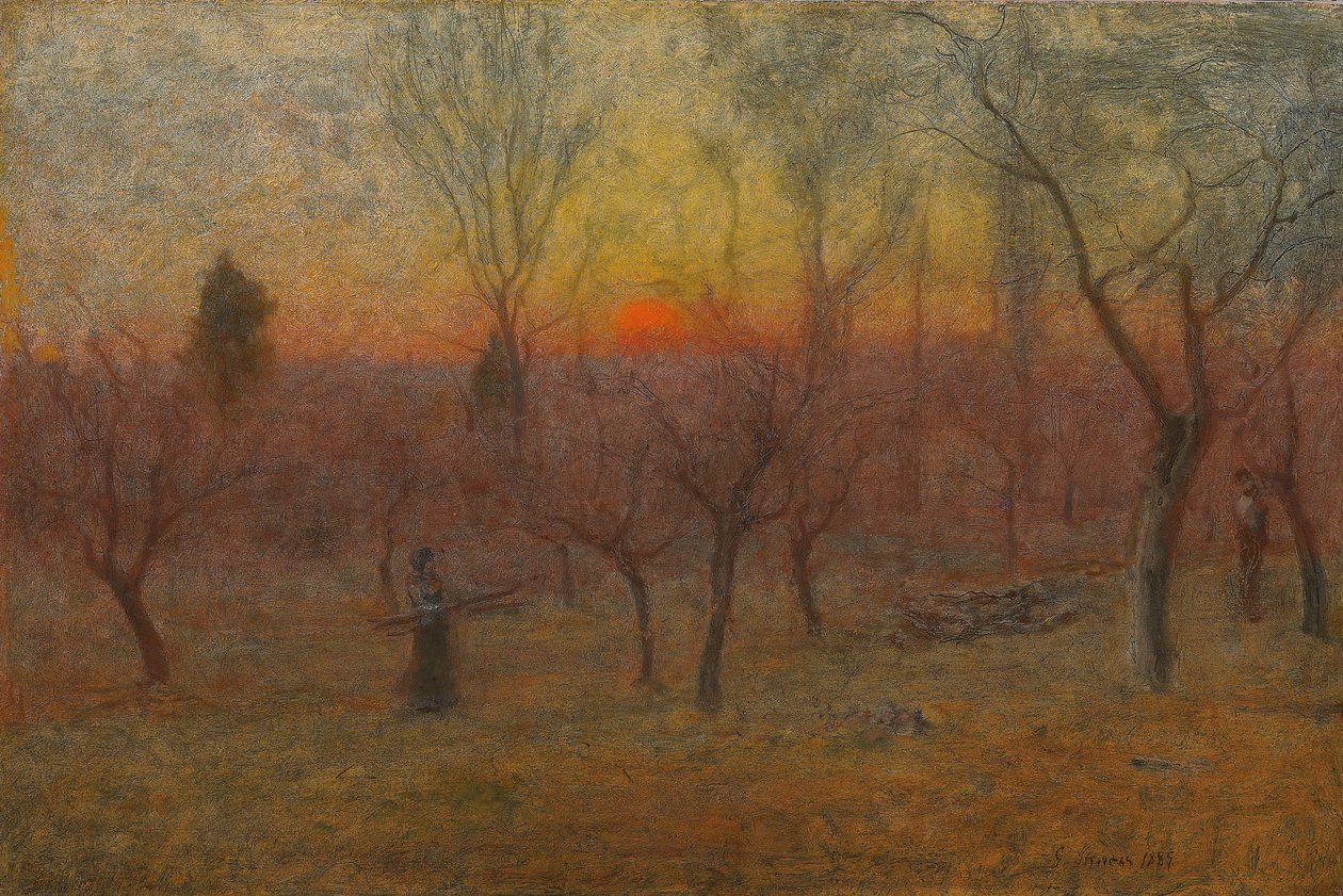 Gathering Wood, Montclair, New Jersey, 1889 od George Snr. Inness