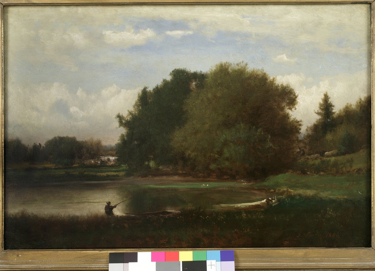 Krajina, 1860 (olej na papíře položený na panelu) od George Snr. Inness
