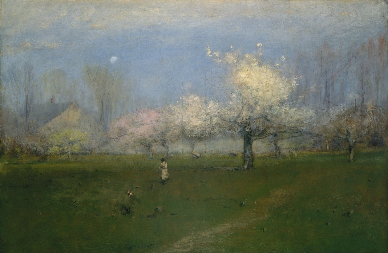 Spring Blossoms, Montclair, New Jersey, kolem roku 1891 od George Snr. Inness