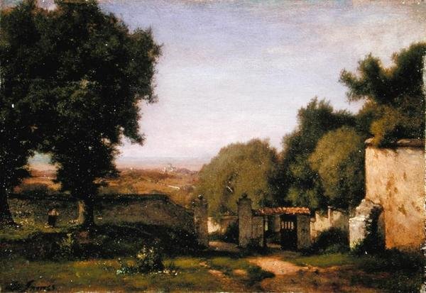 Brána v Albano od George Snr. Inness