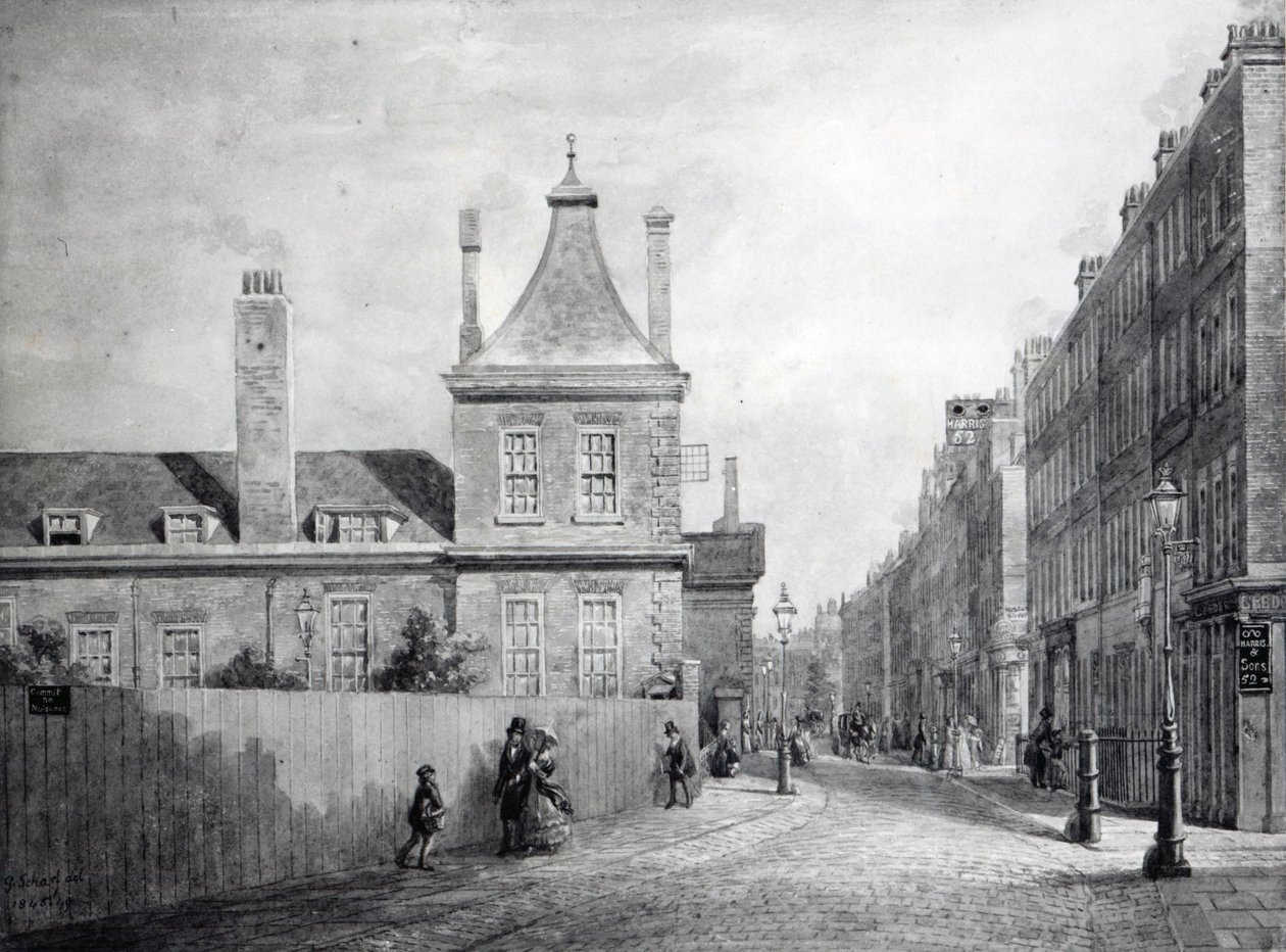 Montague House, Bloomsbury, Londýn 1845-49 od George Snr Scharf