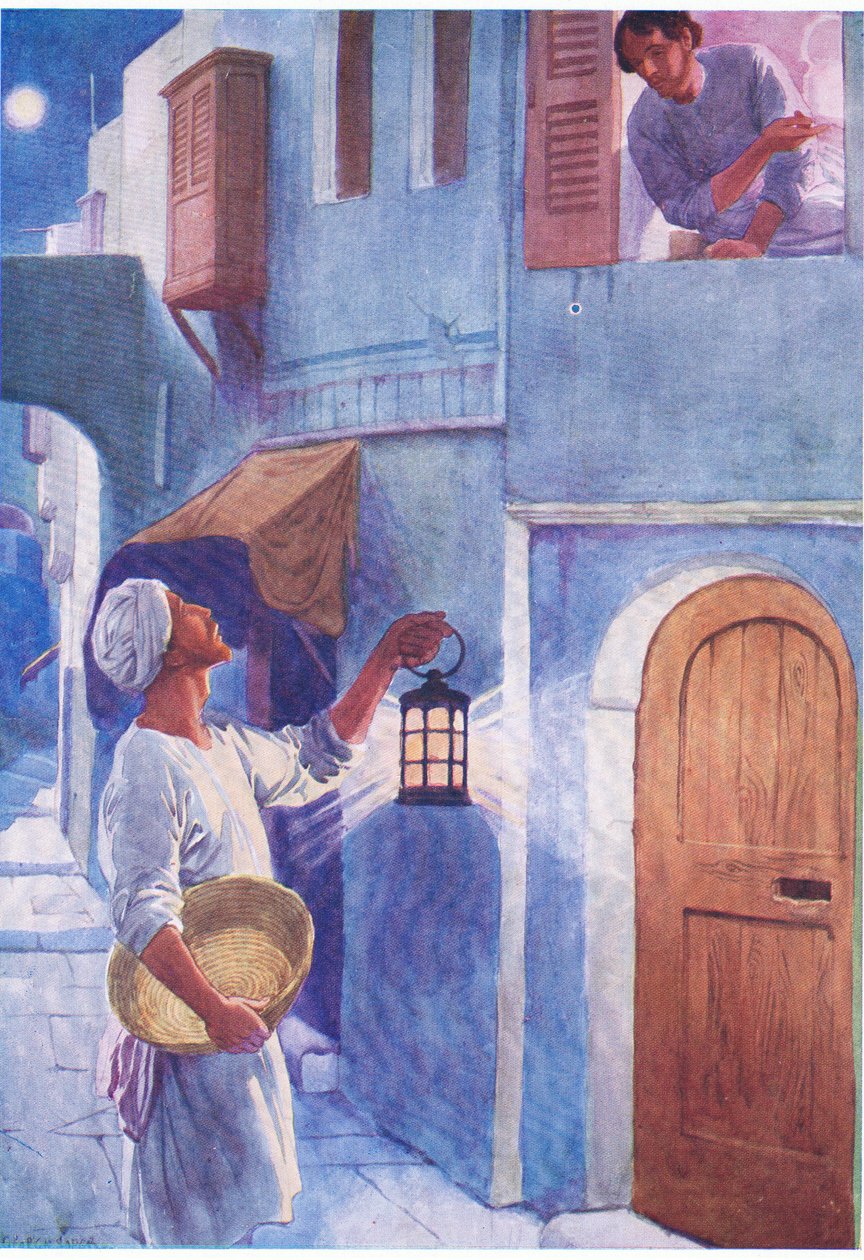 Nepřátelský soused, z knihy The Bible Picture Book vydané Thomasem Nelsonem, kolem roku 1950 od George Soper