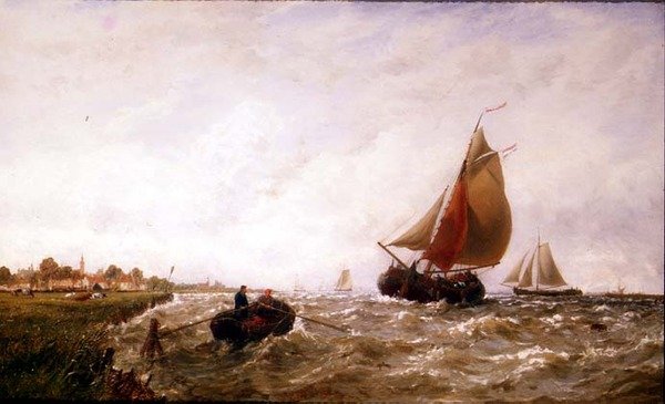 Přeprava z holandského pobřeží od George Stanfield Walters