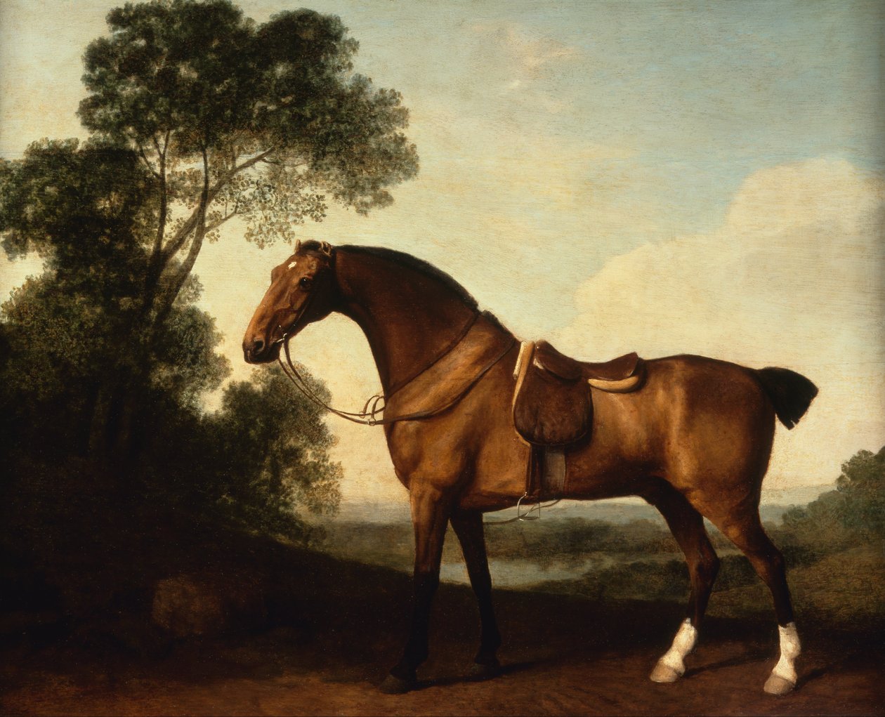 Osedlaný lovec ze zátoky od George Stubbs