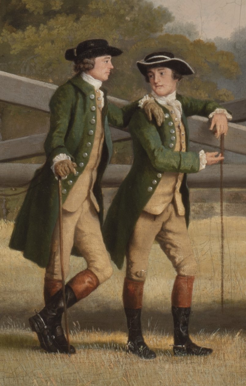 Detail od Williama Henryho Cavendishe-Bentincka, 3. vévody z Portlandu a jeho mladšího bratra Lorda Edwarda, 1767-68 (detail 3089923) od George Stubbs