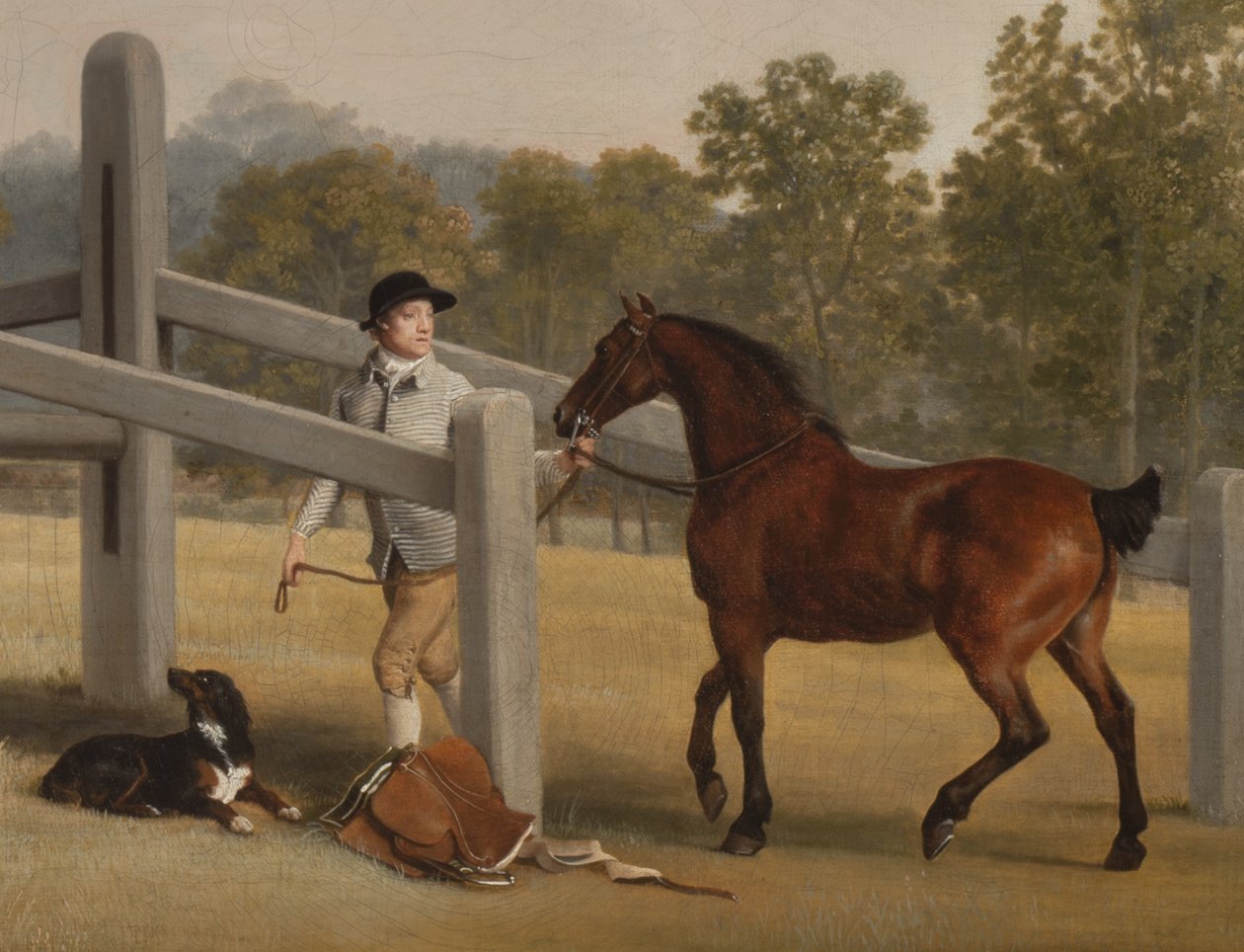 Detail od Williama Henryho Cavendishe-Bentincka, 3. vévody z Portlandu a jeho mladšího bratra Lorda Edwarda, 1767-68 (detail 3089923) od George Stubbs