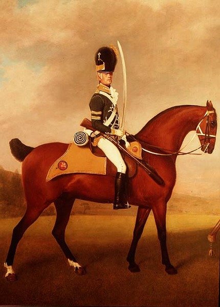 Detail z Vojáků 10. lehkých dragounů od George Stubbs