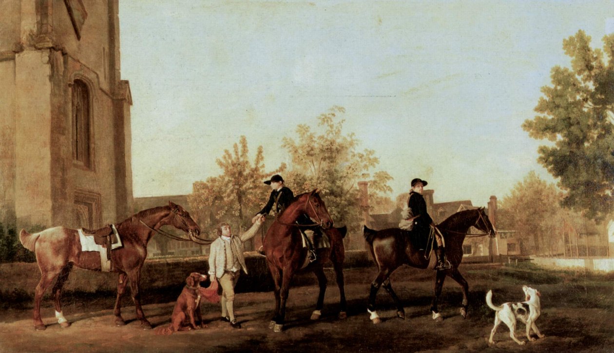 Lovci opouštějí Southill od George Stubbs