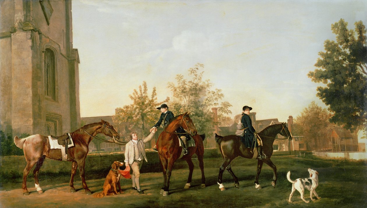 Lovecká služba lorda Torringtona vyjíždí ze Southillu, Bedfordshire, asi 1765-8 od George Stubbs