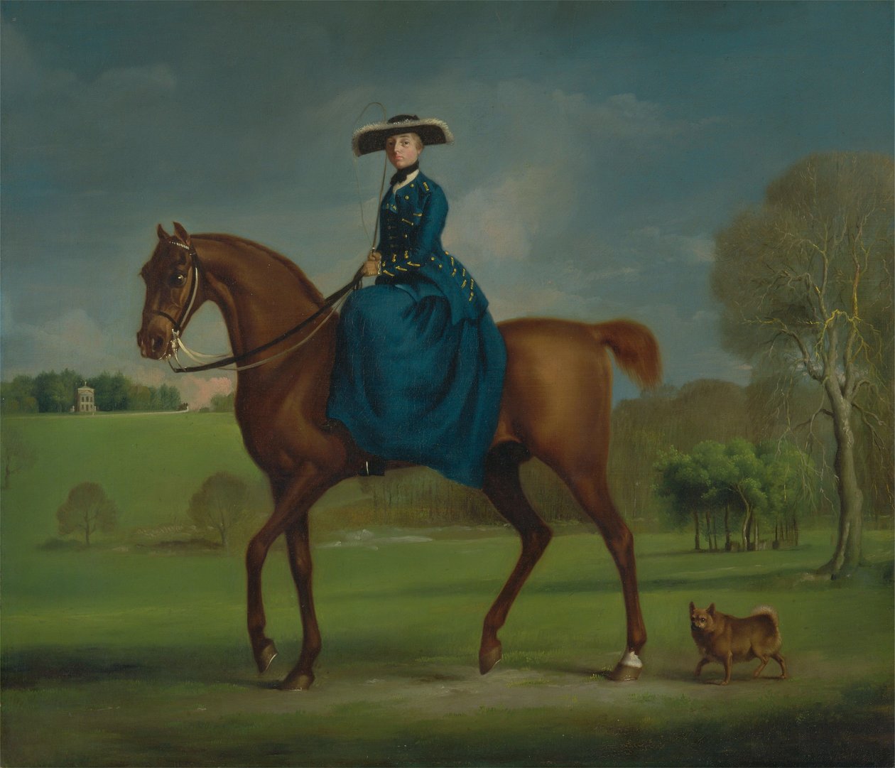 Hraběnka z Coningsby v Kostýmu lovu Charltona od George Stubbs
