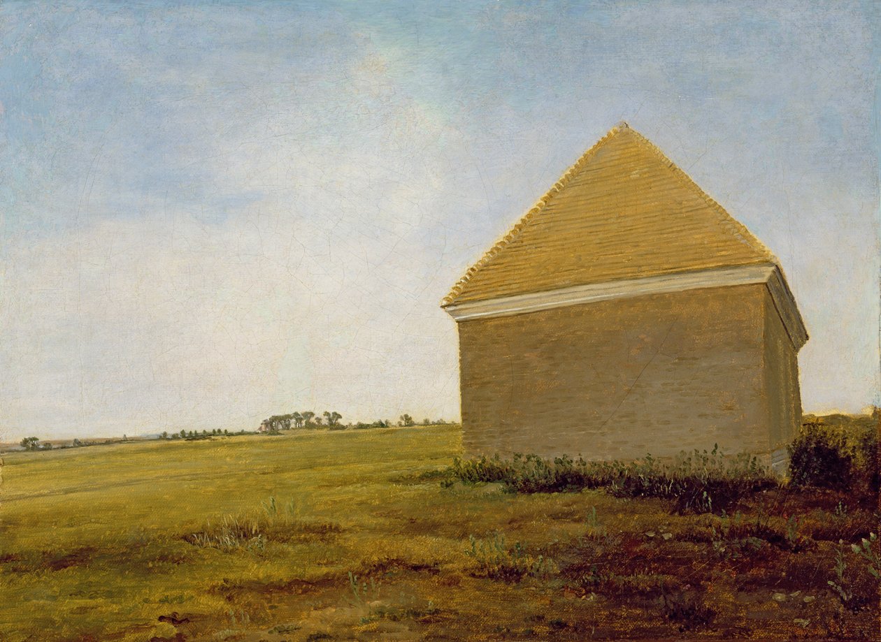 Newmarket Heath, with a Rubbing-Down House, c.1765 (po restaurování) (viz 111978) od George Stubbs