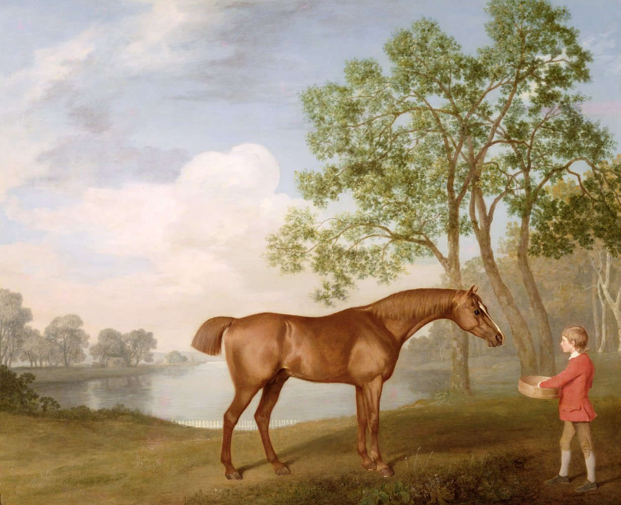 Dýně se stájovým chlapcem od George Stubbs