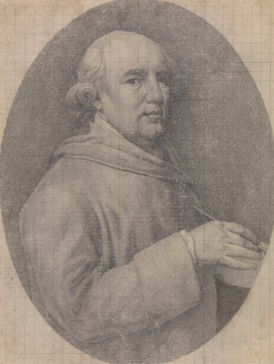Studie pro autoportrét ve smaltu od George Stubbs