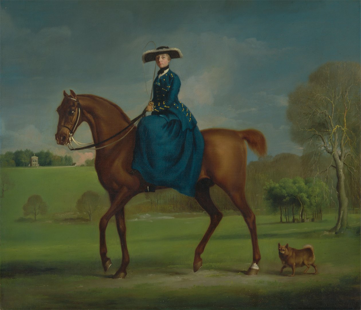 Hraběnka z Coningsby v Kostýmu lovu Charltona od George Stubbs