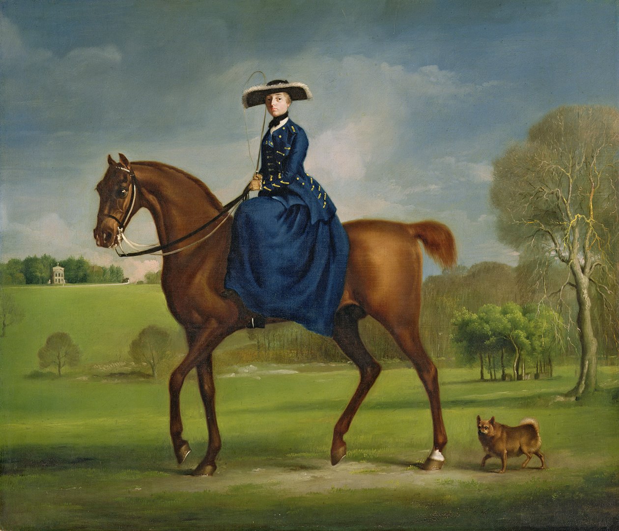 Hraběnka z Coningsby v Kostýmu lovu Charltona, kolem roku 1760 od George Stubbs