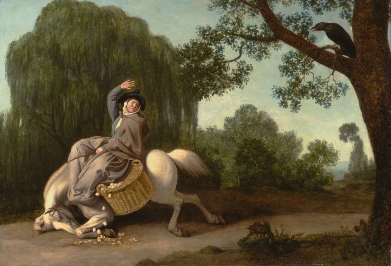 Farmářova žena a havran, 1786. od George Stubbs