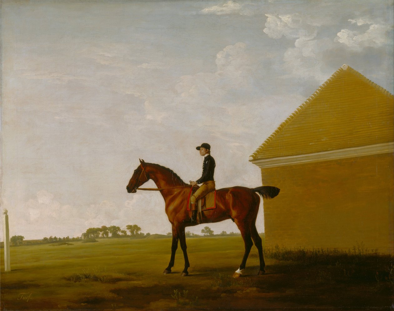 Turf, s žokejem nahoře, v Newmarketu od George Stubbs