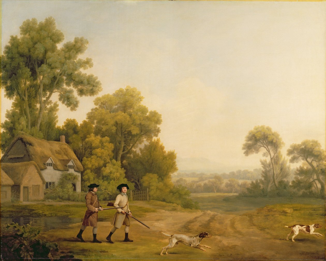 Dva pánové jdou střílet (olej na plátně) od George Stubbs