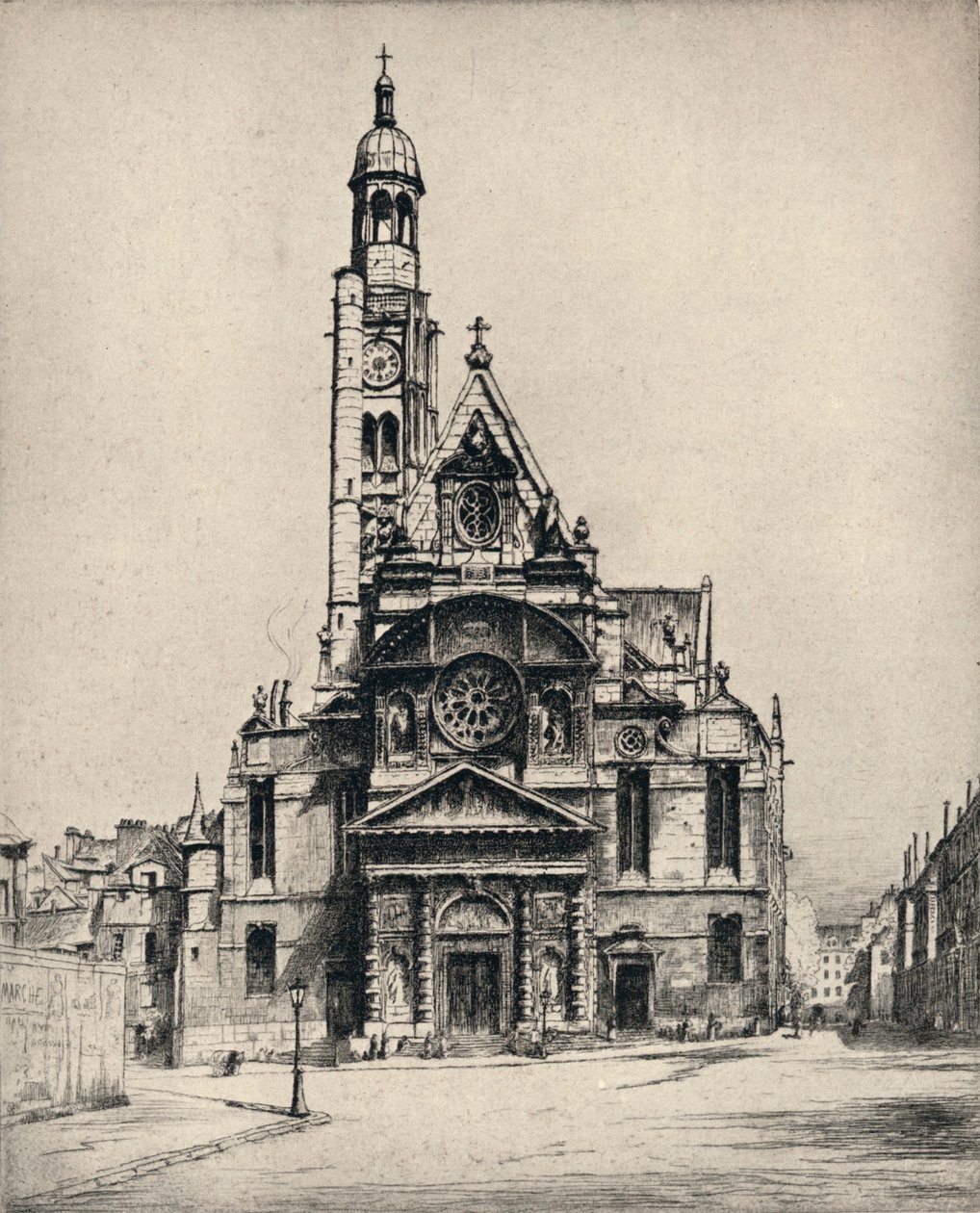 „Kostel St Etienne-du-Mont“, 1915 od George T Plowman