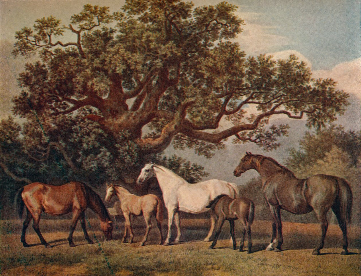 Chovné klisny a hříbata, konec 18. století, 1922 od George Townley Stubbs