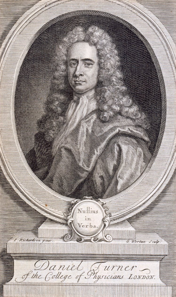 Daniel Turner, MD, LRCP, lékař, 1717 od George Vertue