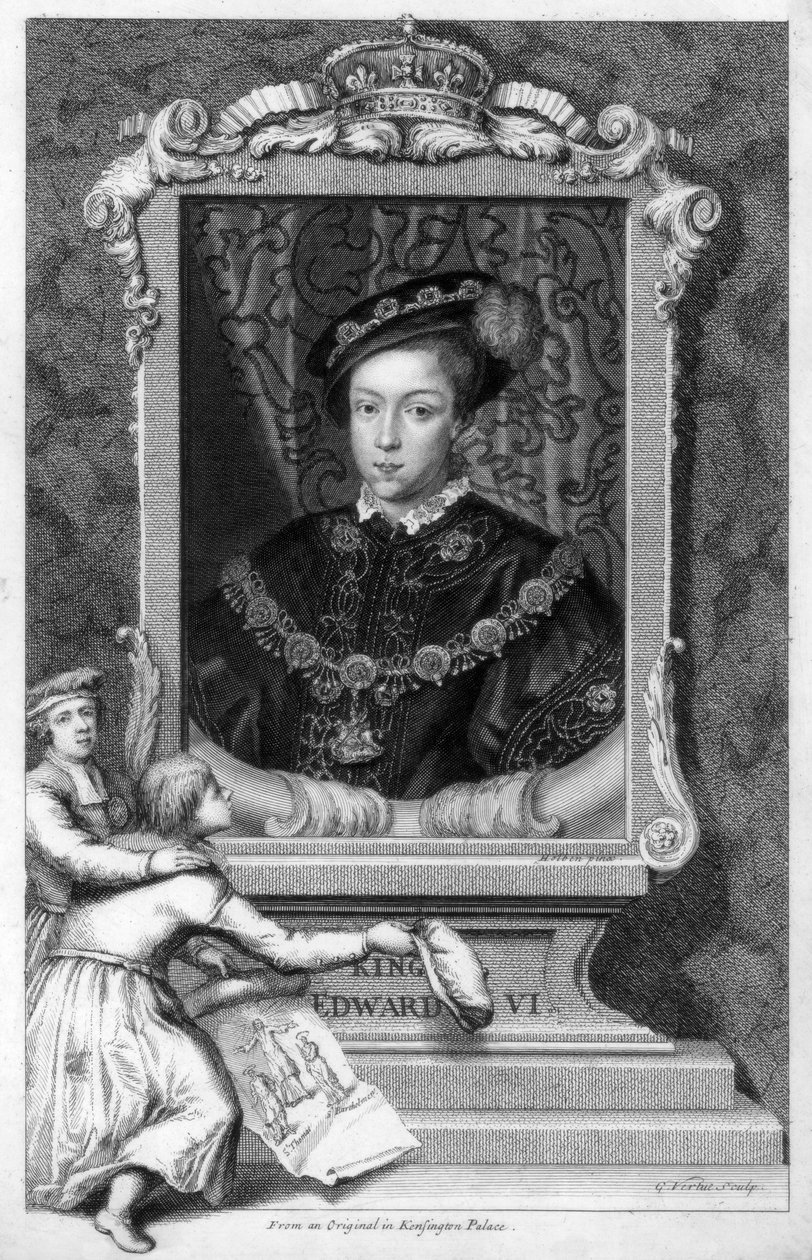 Edward VI., anglický král, 18. století. od George Vertue