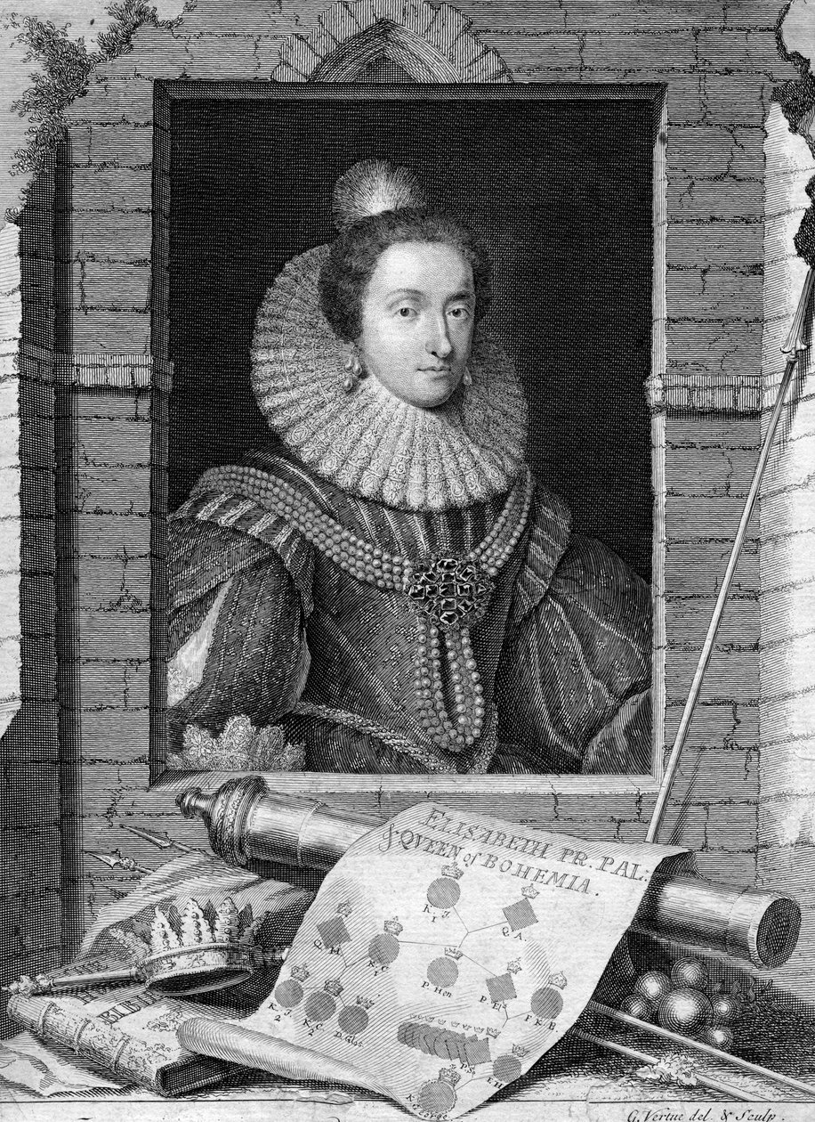Alžběta Česká, c1700-1750. od George Vertue