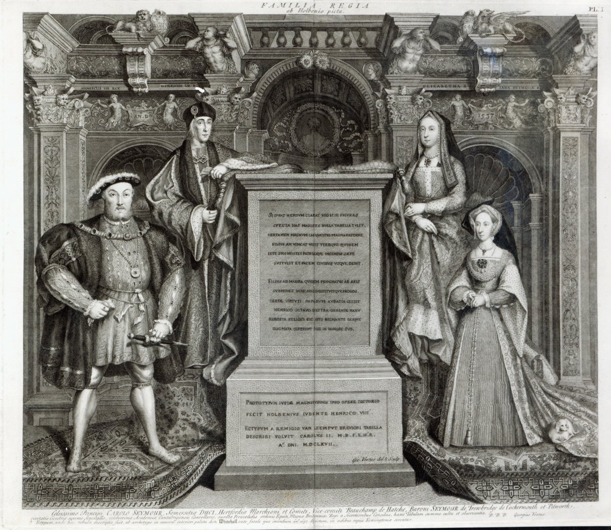 Familia Regia neboli Rodina Jindřicha VIII., 1742 od George Vertue