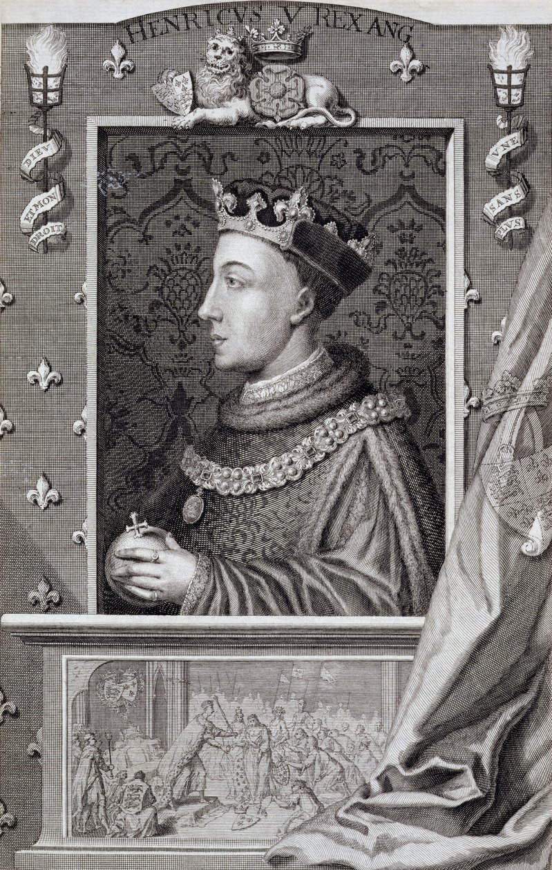 Jindřich V. (1387-1422), podle obrazu v Kensingtonském paláci od George Vertue