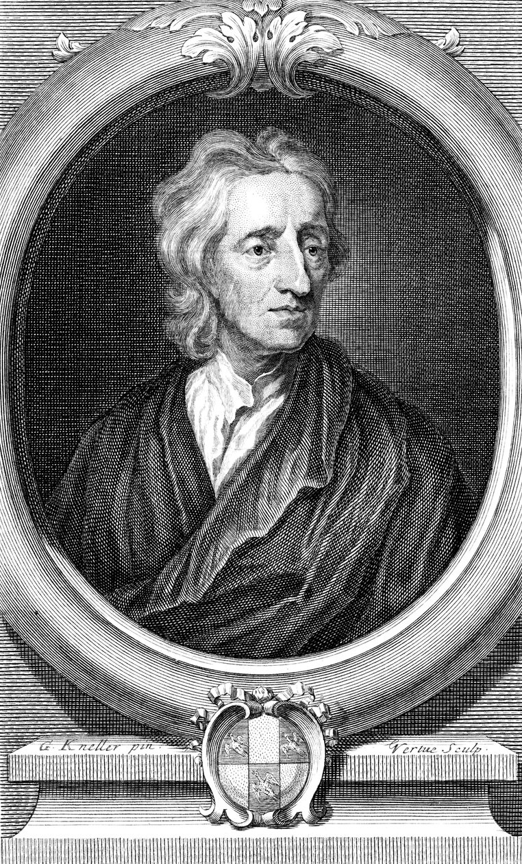 John Locke, anglický filozof, c1713 od George Vertue