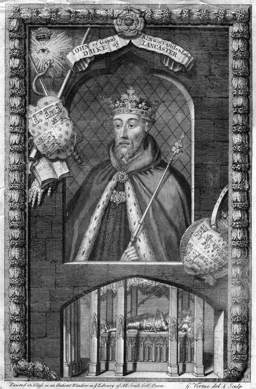 Jan z Gauntu, 1. vévoda z Lancasteru, 18. století od George Vertue