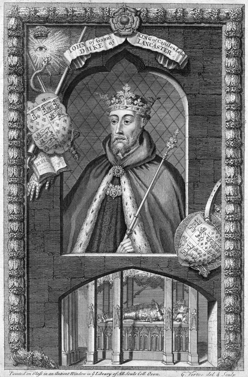Jan z Gauntu, 1. vévoda z Lancasteru, 18. století. od George Vertue