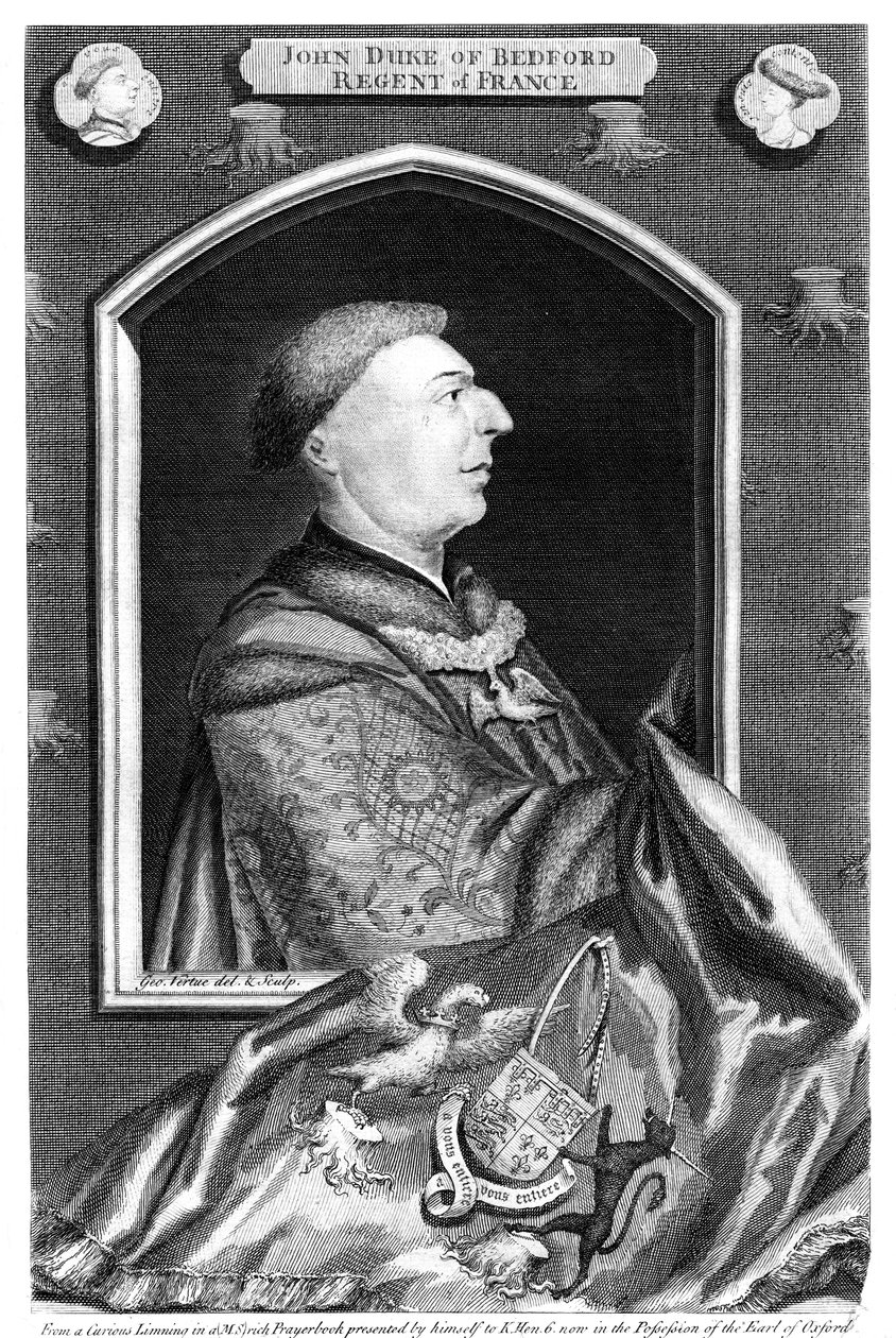 Jan z Lancasteru, 1. vévoda z Bedfordu, 18. století. od George Vertue