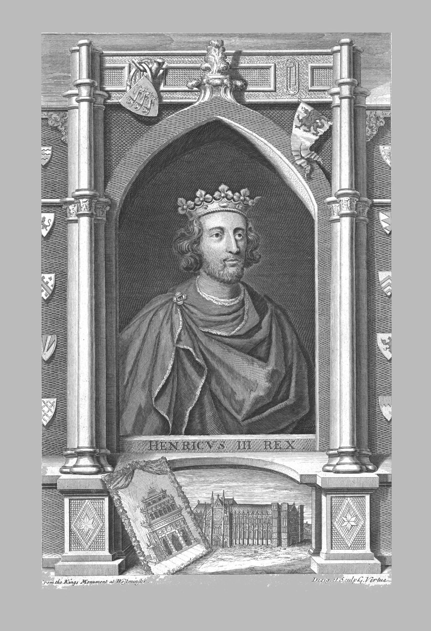 Památník Jindřicha III., c1730. od George Vertue