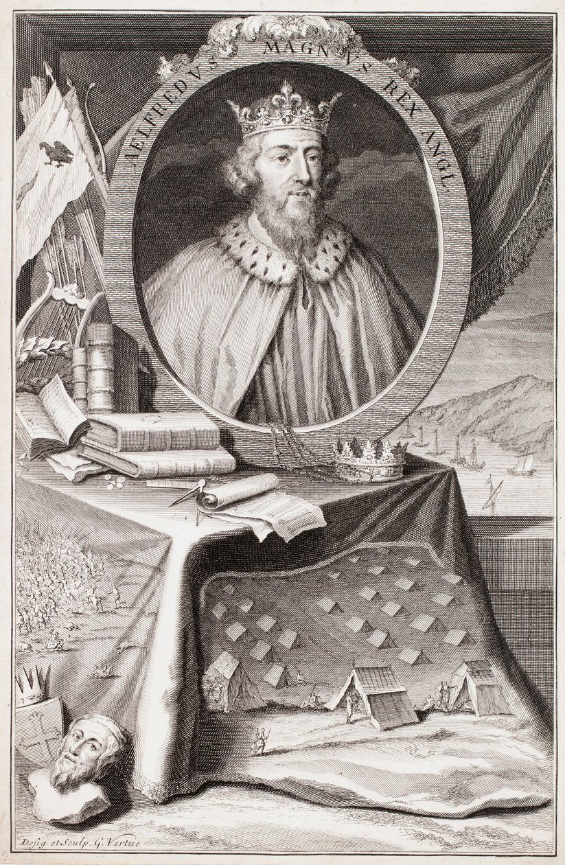 Portrét Alfréda Velikého od George Vertue