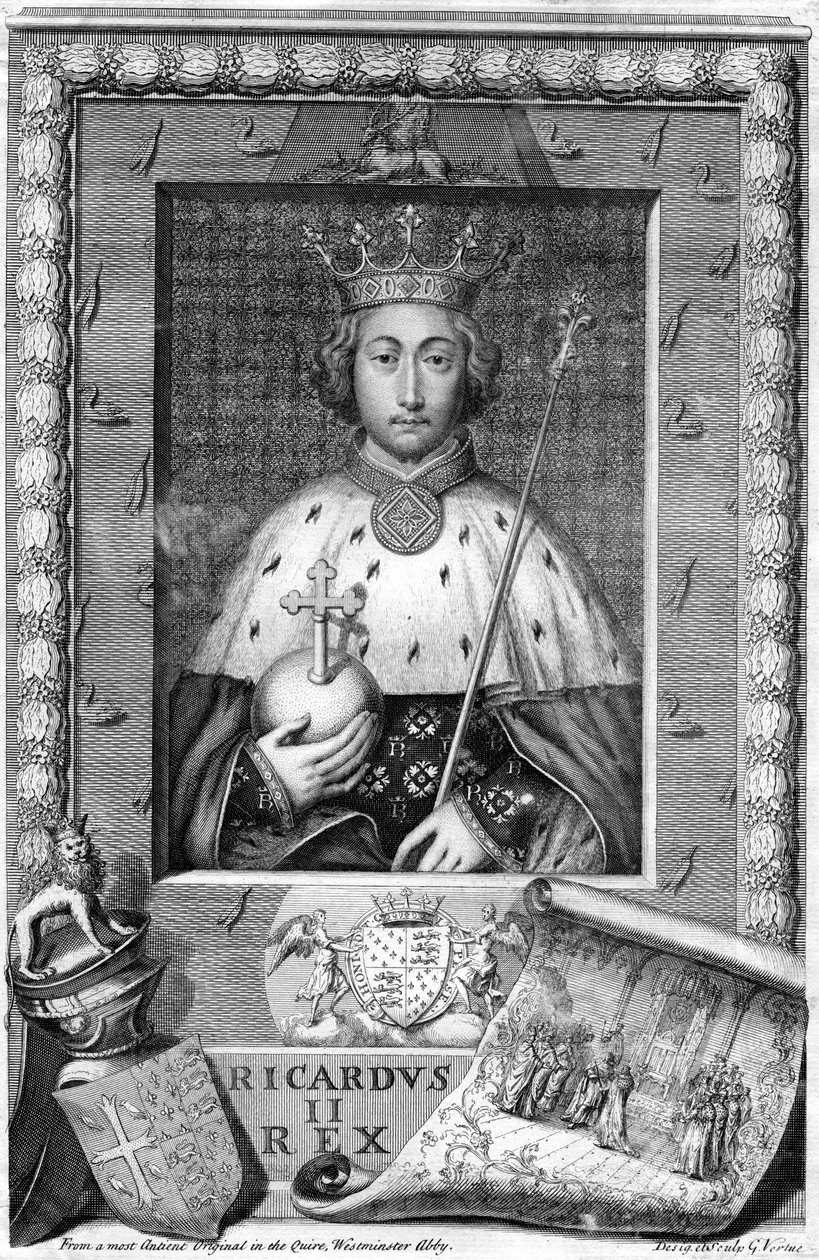 Richard II., anglický král. od George Vertue