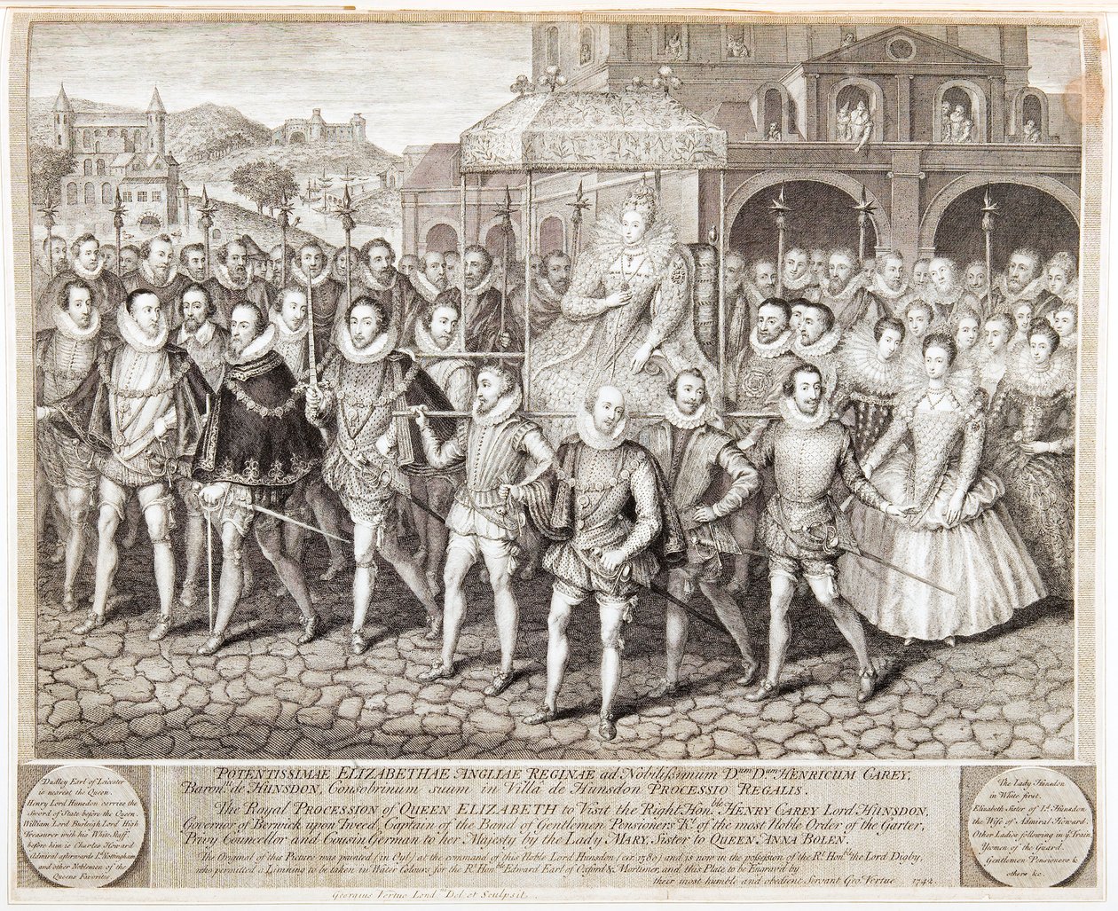 Královský průvod královny Alžběty I., c1580 1744 od George Vertue