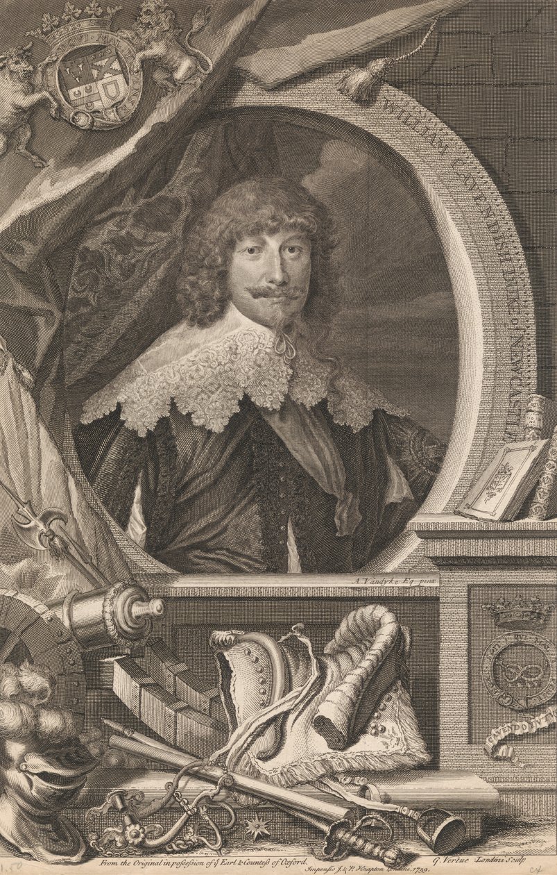 William Cavendish, vévoda z Newcastlu od George Vertue