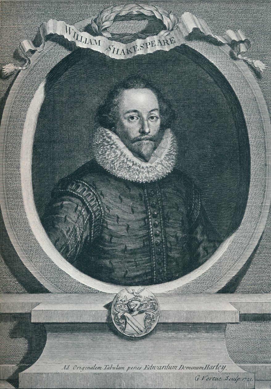 William Shakespeare 1564-1616, anglický básník a dramatik, 1721, 1913 od George Vertue