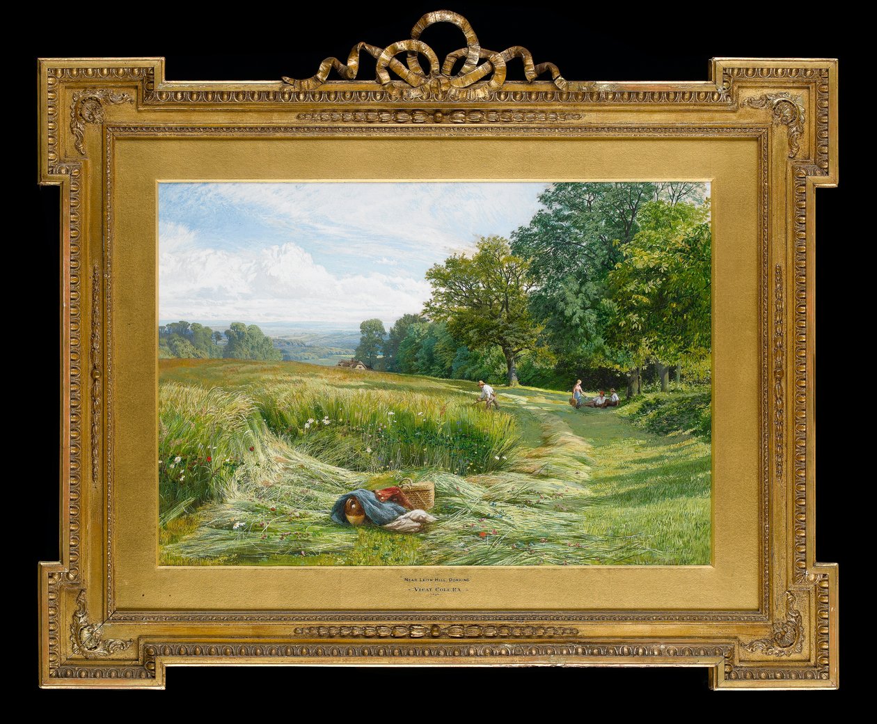 Hay Time poblíž Leith Hill, Dorking, Surrey, 1860 (wc na papíře) od George Vicat Cole