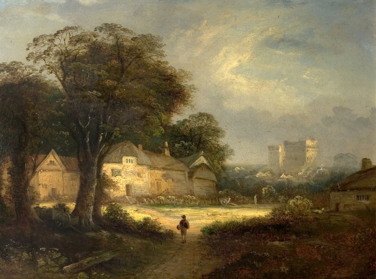 Hrad Ashby, Northamptonshire, 19. století od George Vincent