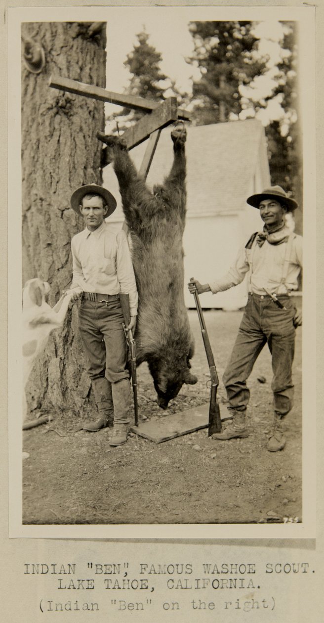 Indián „Ben“, slavný Washoe Scout. Lake Tahoe, Kalifornie od George W. Ingalls