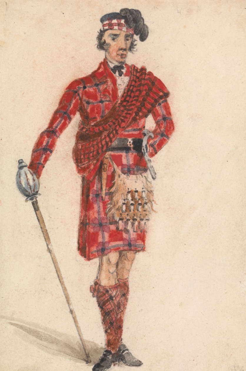 Skot s mečem; Moderní šaty Highland Chieftain od George Walker