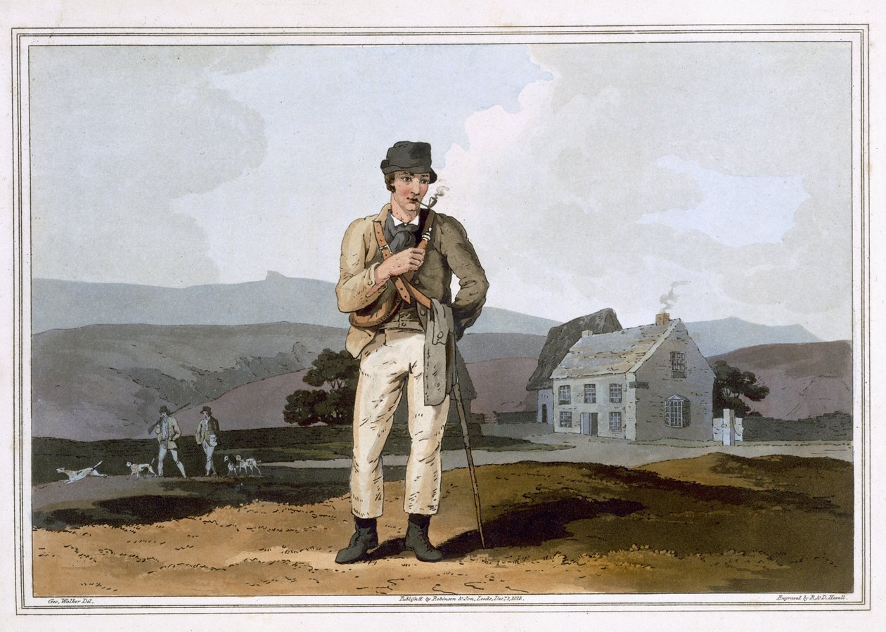 Průvodce po vřesovišti, vyryl Robert Havell the ELder, vydalo nakladatelství Robinson and Son, Leeds, 1814. od George Walker