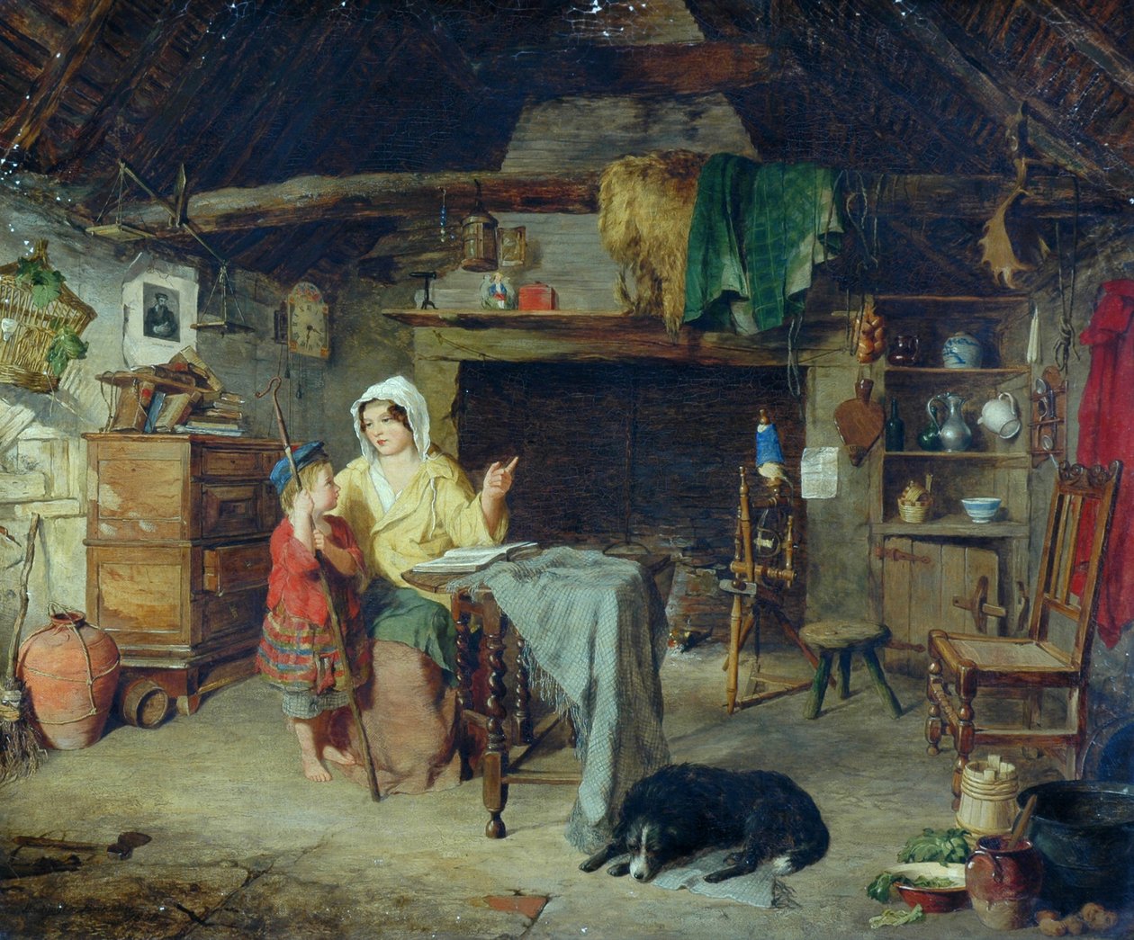 Ettrick. Shepherd Boy Získávání prvních dojmů od své matky, 1858 od George Washington Brownlow