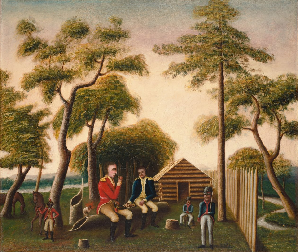 Marion hoduje britského důstojníka na sladkých bramborách, 1848. od George Washington Mark